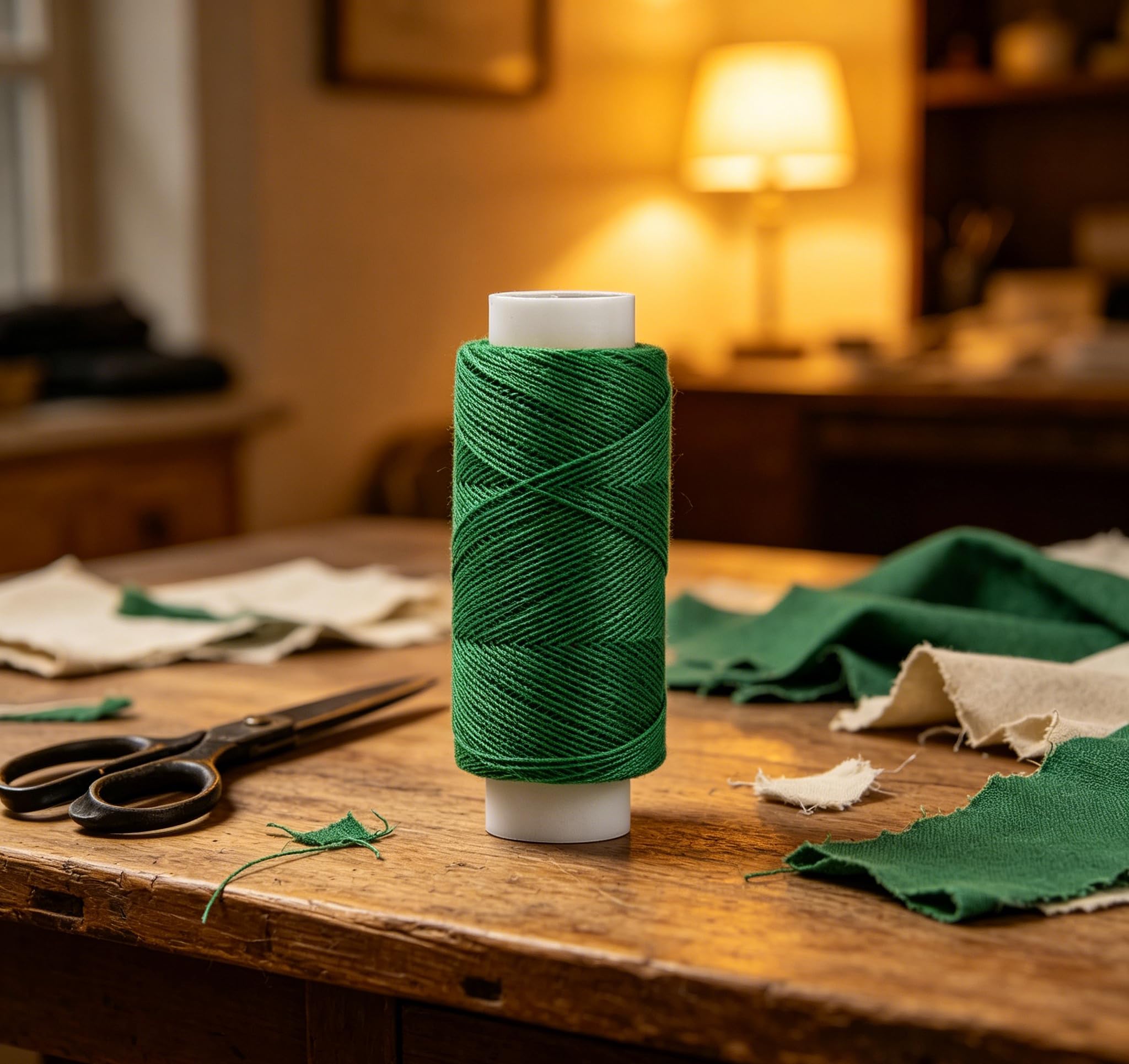 1 hilo de coser extrafuerte de poliéster, con hilo de coser para manualidades de cuero, color verde