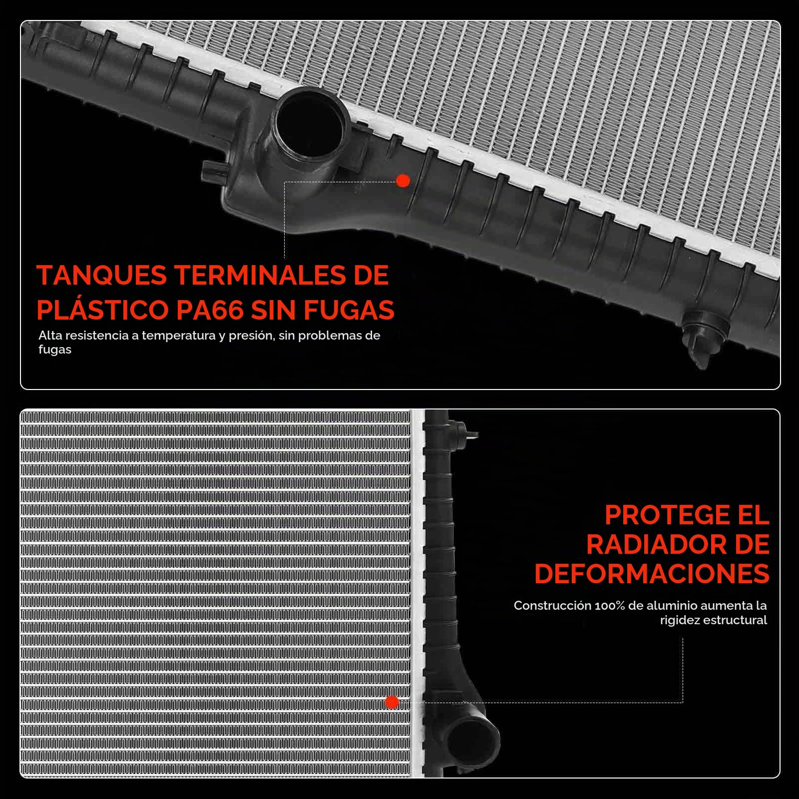 Frankberg Radiador enfriador de agua enfriador de motor transmisión | Compatible con: Z3 R.o.a.d.s.t.e.r E36, Serie 3 Touring E36, Serie 3 Compact E36, Serie 3 Convertible E36, Serie 3 E36