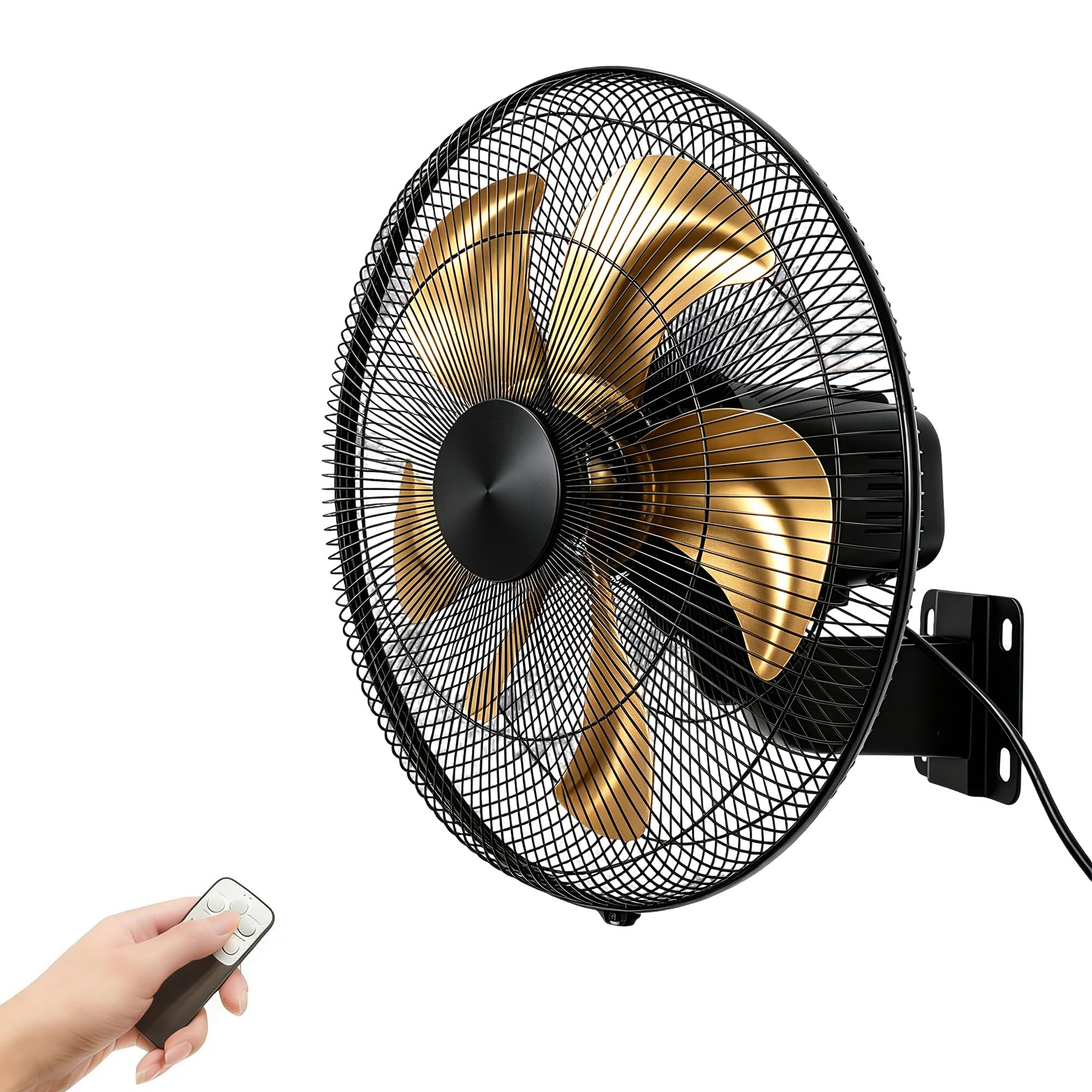 Aottop 18 Inch Wall Mounted Fan with Remote Control and LCD Display