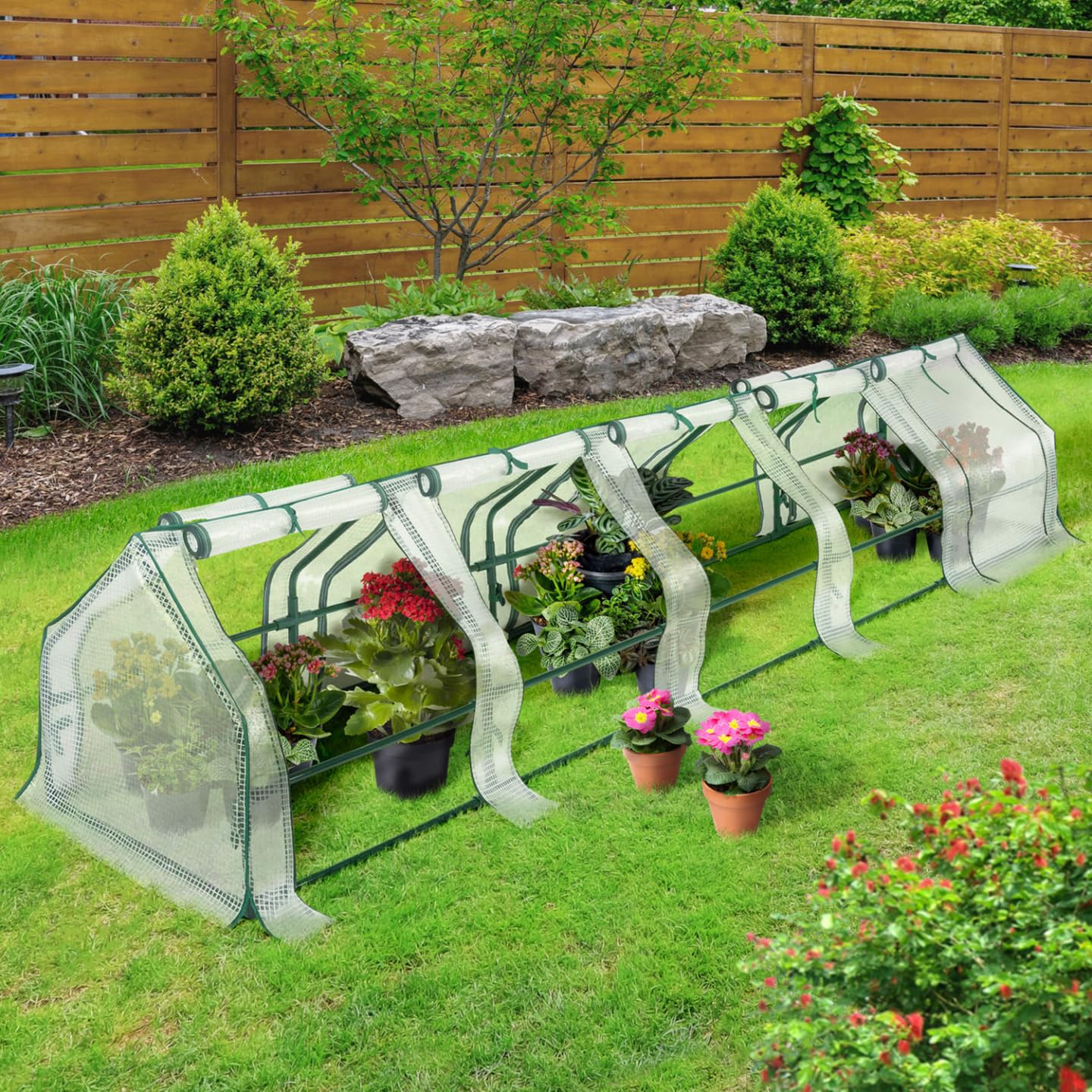 IDMarket - Serre châssis de Jardin spéciale forçage L. 300 CM Blanche