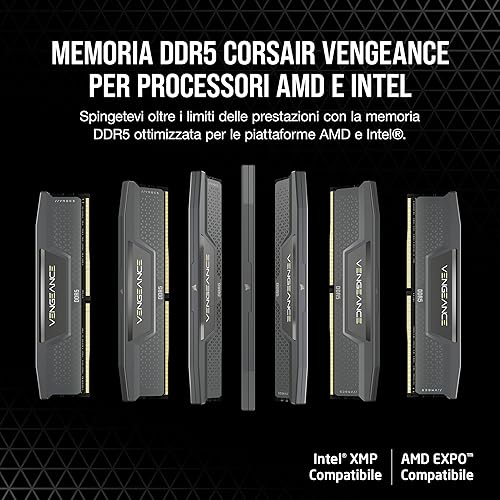 Miniatura 2 de CORSAIR Vengeance DDR5 RAM 96 GB (2 x 48 GB) 6000 MHz CL36-44-44-96 1.4V AMD Expo Intel XMP 3.0 Memoria de computadora de escritorio - Gris