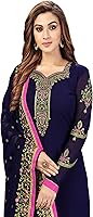 Vista 6 de Nivah Fashion Conjunto de traje Salwar bordado Georgette para mujer cosido listo para usar