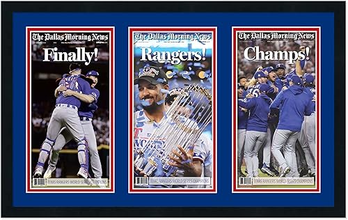 Miniatura 9 de Marco de 12 x 22 pulgadas para periódicos (negro)  Tapete doble de fotos azul sobre rojo  Marco de fotos resistente a los rayos UV acrílico