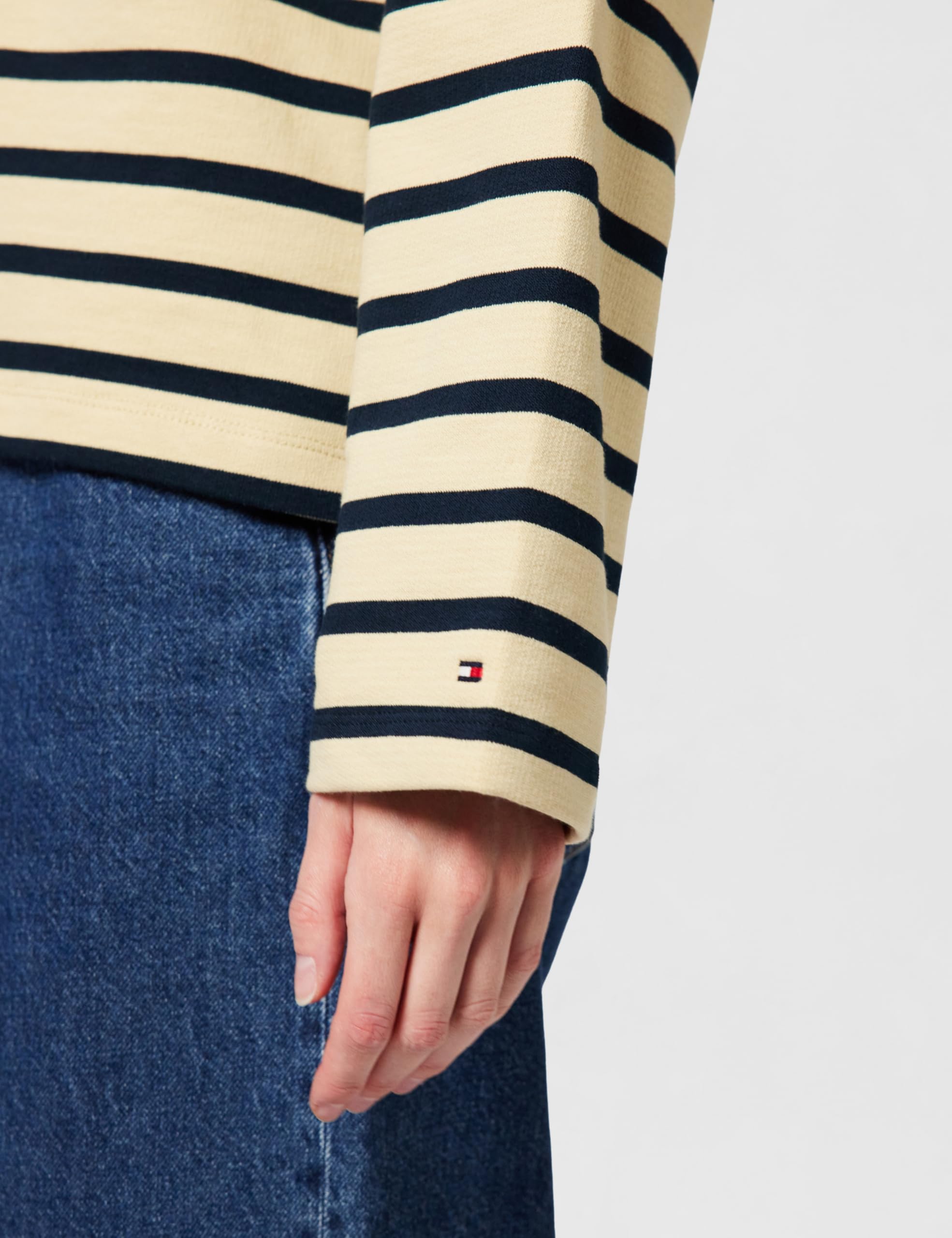 Tommy Hilfiger Jersey Mujer Gold Button Rugby Terry con Cuello francés