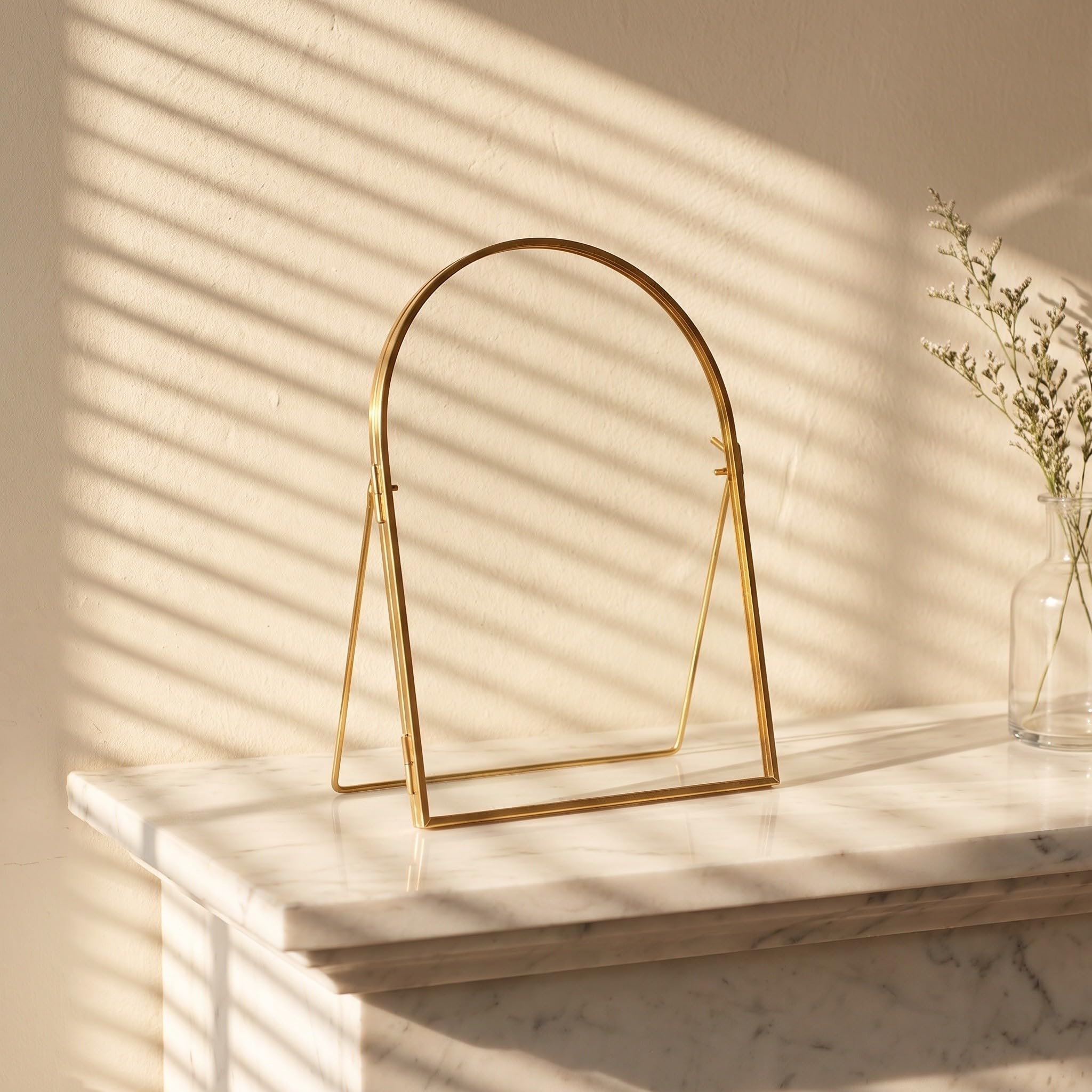 YARNOW Cornice per impronte di mani e piedi da neonato, cornice galleggiante in vetro per impronte di mani e piedi | Decorazione da tavolo per la cameretta dei bambini, fronte-retro, ideale per bambini e bambine (20x15 cm).