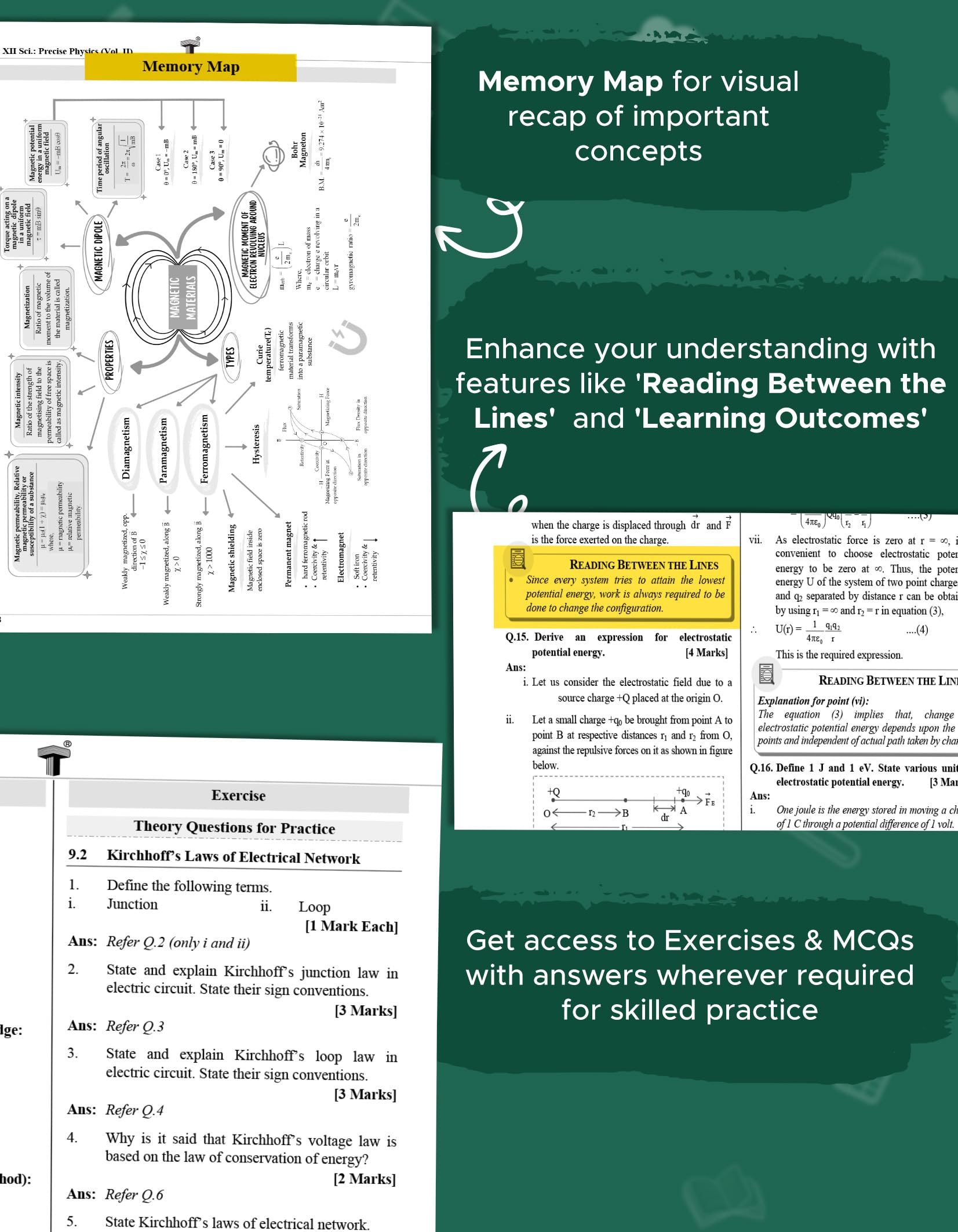 Std 12 Physics 1 & 2 Books | SYJC Science | HSC Maharashtra State Board | Based on Std XII New Syllabus | Precise Notes | Set of 2 4