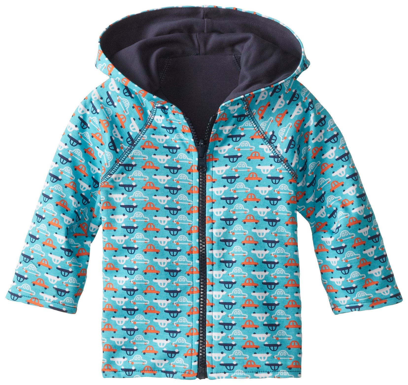 Zutano Unisex Baby Primary Stripe Reversible Zip Hooded Sweatshirt