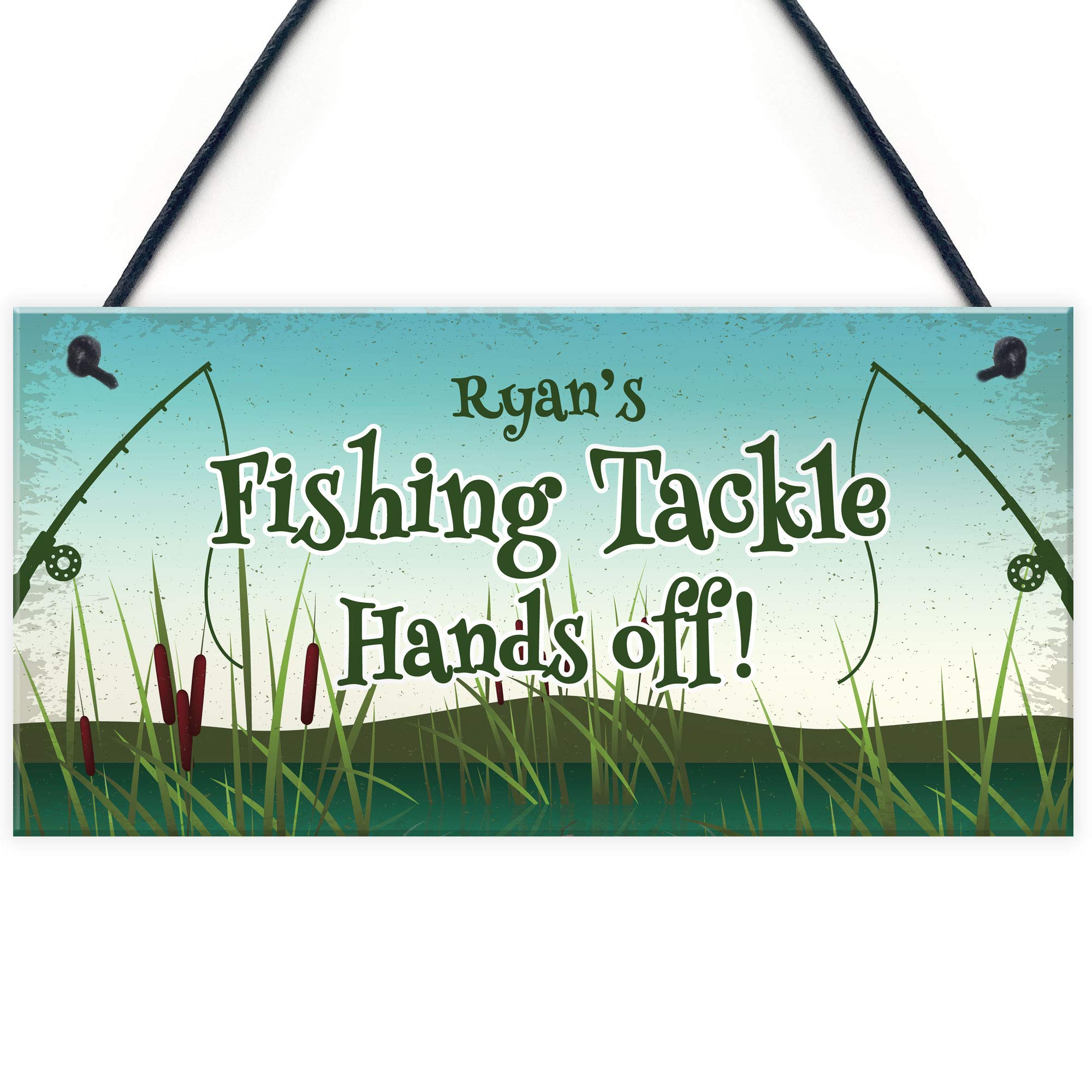 Funny Fishing Sign For Dad Brother Uncle PERSONALISED Fishing Gift For Him