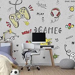 Papel de Parede Video Game para Quarto Gamer Painel 9m²
