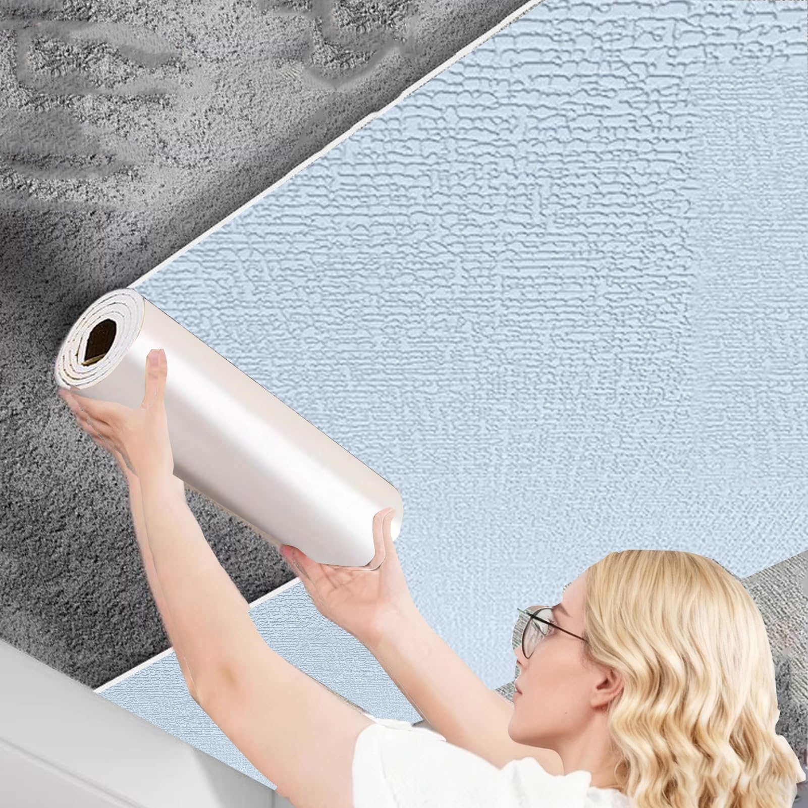 Papier peint autocollant pour plafond masquant les fissures 3m
