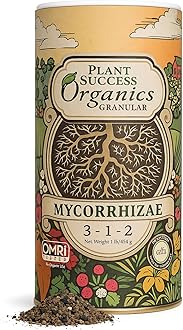 Mycorrhizal Fungi Plus Starter Fertilizer for Plants, Made in The USA, Plant Success Organics, Root Stimulator, Treats 480 Plants, Ultra Concentrated Mycorrhizae for Tree, Rose and Flower Care