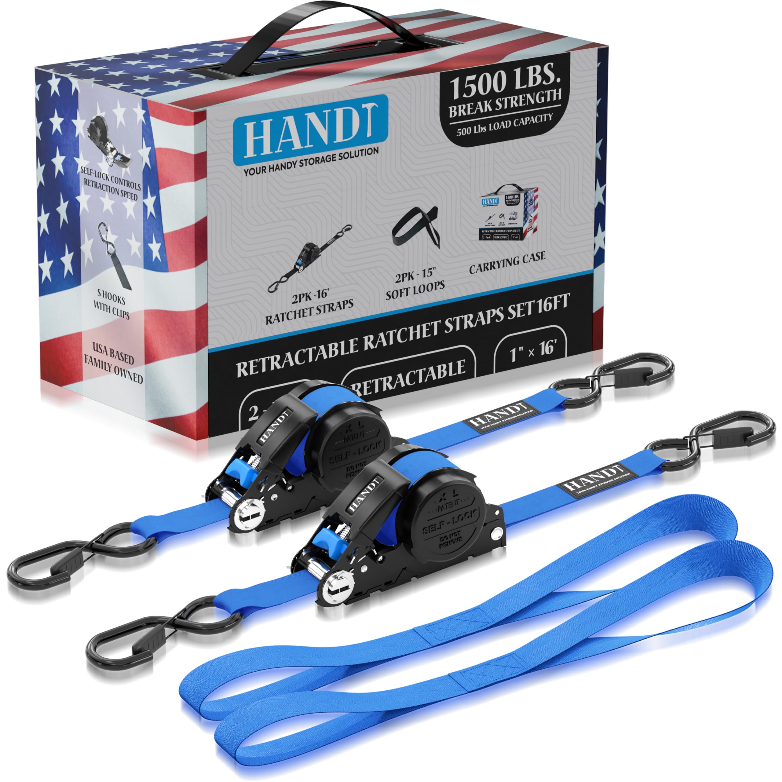 Snapklik.com : USA Based Retractable Ratchet Straps