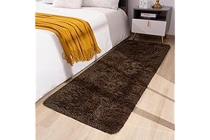 Chic Brown Fluffy Runner Rug for Warm and Inviting Spaces