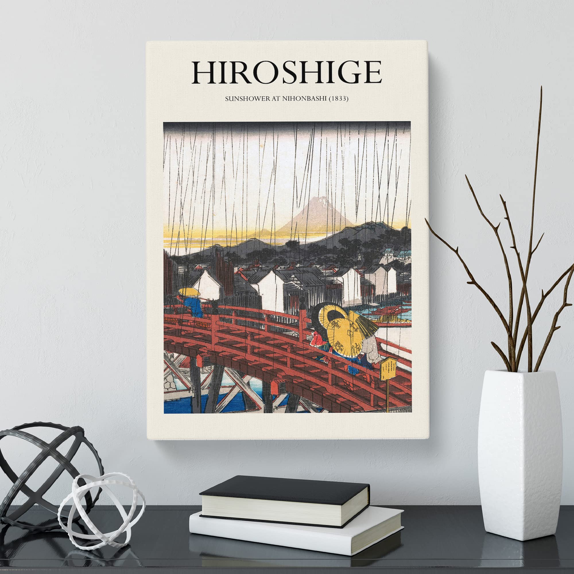 Sunshower At Nihonbashi By Utagawa Hiroshige Canvas Print, Mixed, 25L x 50W cm - Image 3