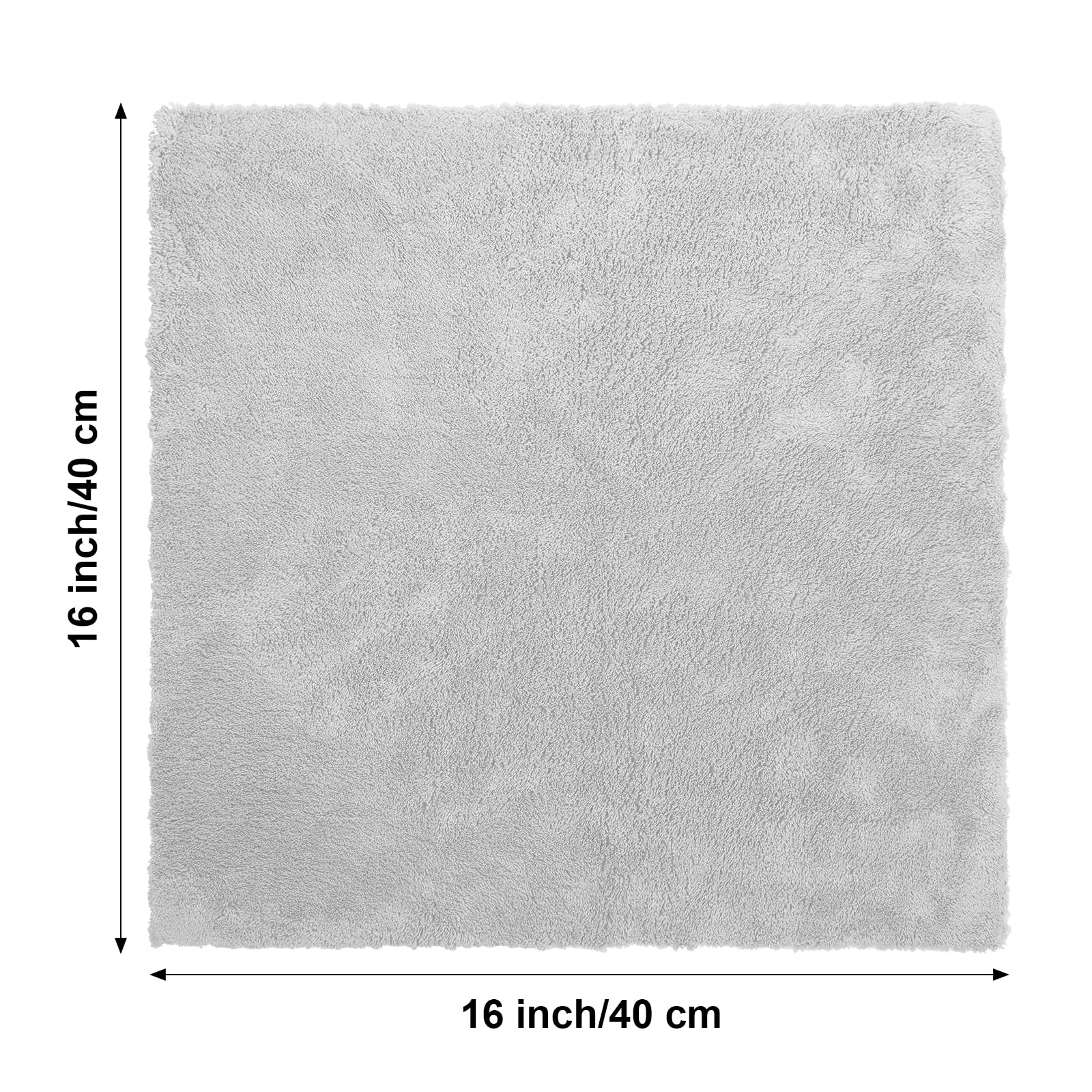 Shimeyao 30 Pcs 16 x 16 Inch Edgeless Microfiber Plush Towels for Cars Detailing Drying Wash Polishing Absorbent — view 2