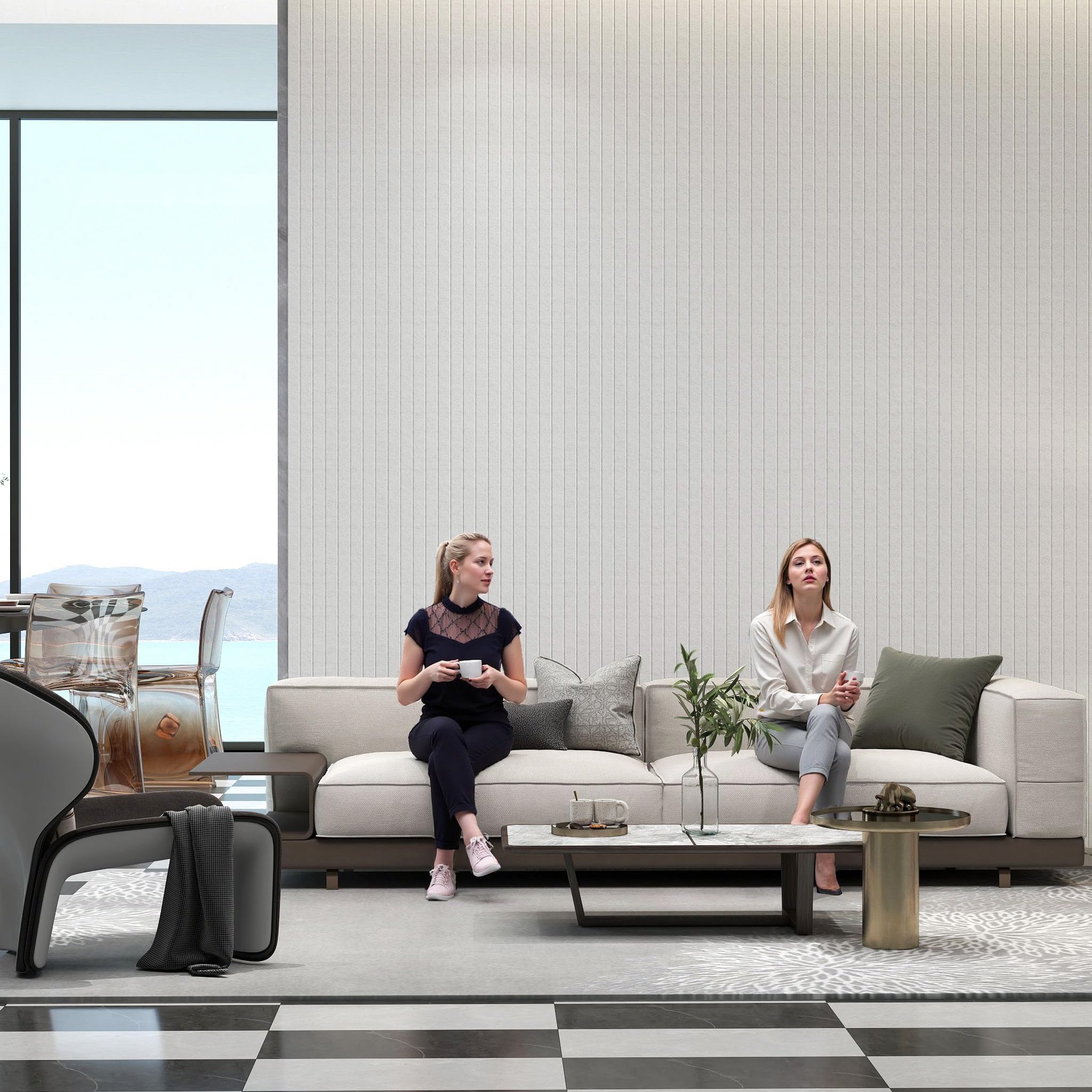 ACXIN Akustikpaneel 12er Weiß 120x60cm Schalldämmung Selbstklebend 3D Wandpaneel Akustikplatten Schallschutz Filz 1200g/m² 0,9cm Akustik Wand für Musikstudio Heimkino Büro KTV Geräuschreduzierung