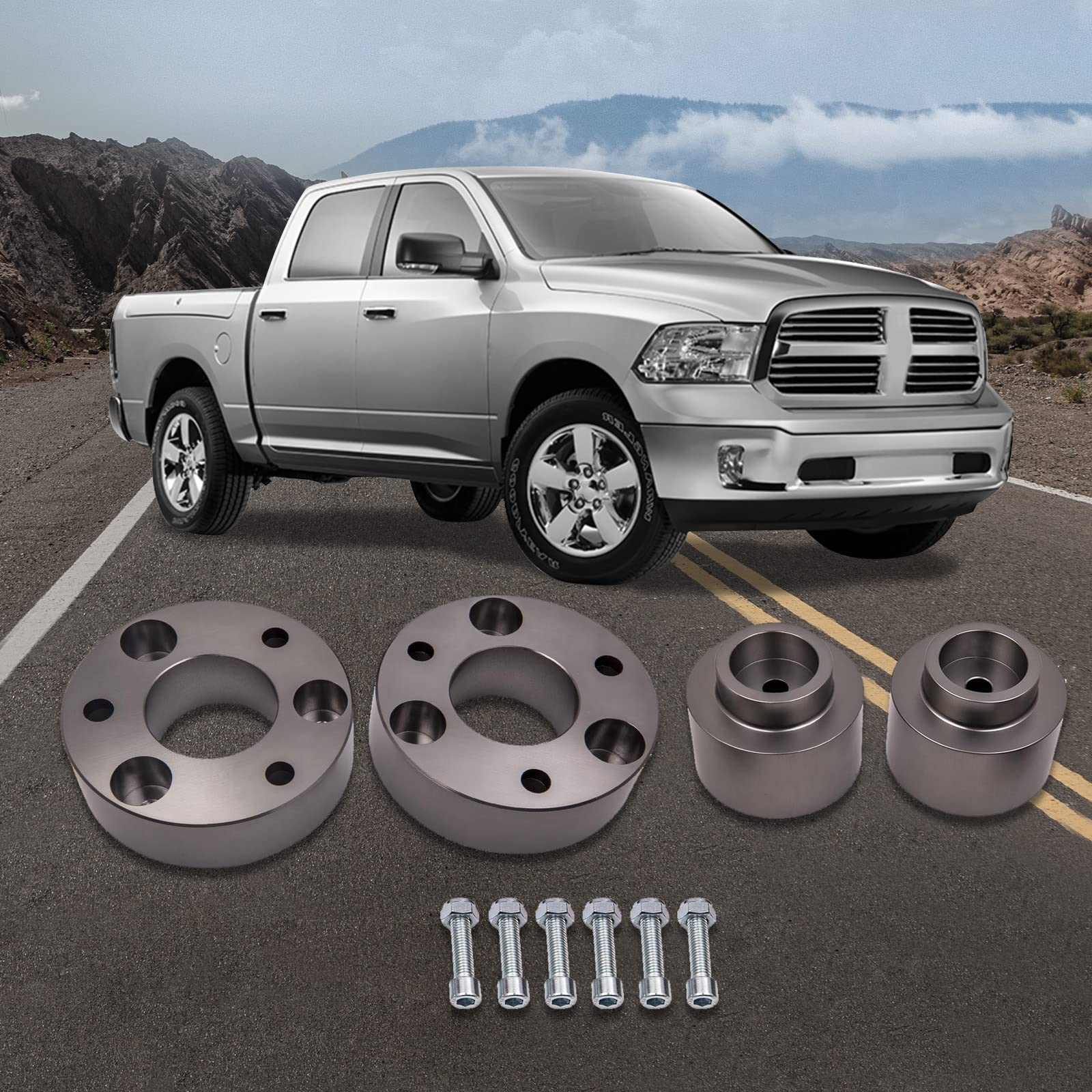 maXpeedingrods Kit di sollevamento livello anteriore + dietro per Dodge Ram 1500 4WD 2009-2019