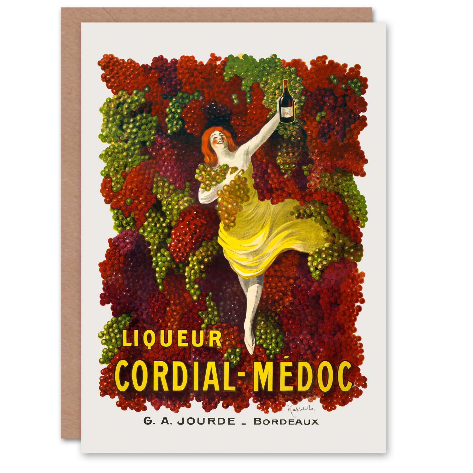 Leonetto Cappiello Art Card Liquer Cordial Medoc Vintage Advert