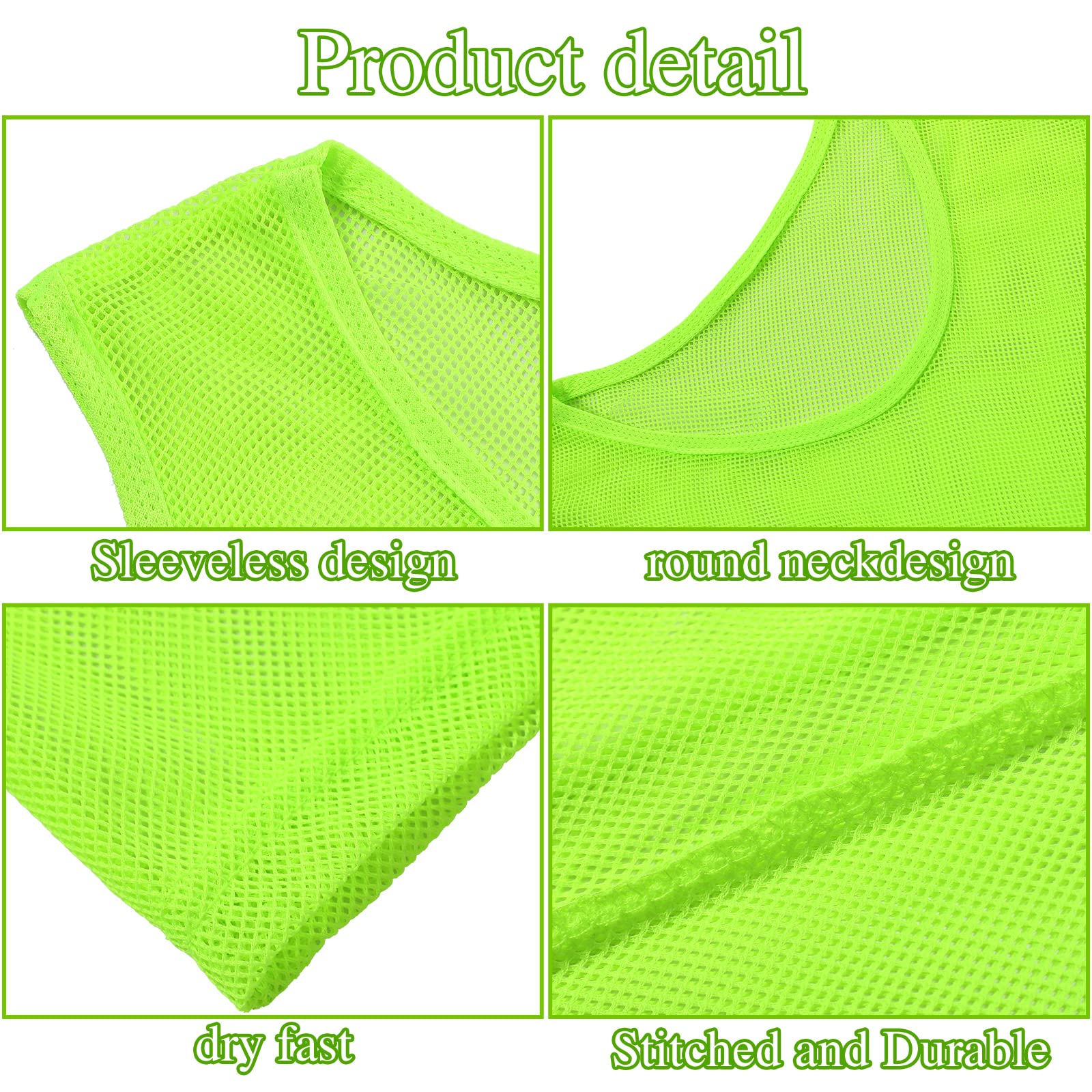Sintege 12 Stück Nylon Mesh Trainingswesten Team Markierungshemden Training Leibchen für Kinder Jugendliche Sport Basketball Fußball Volleyball