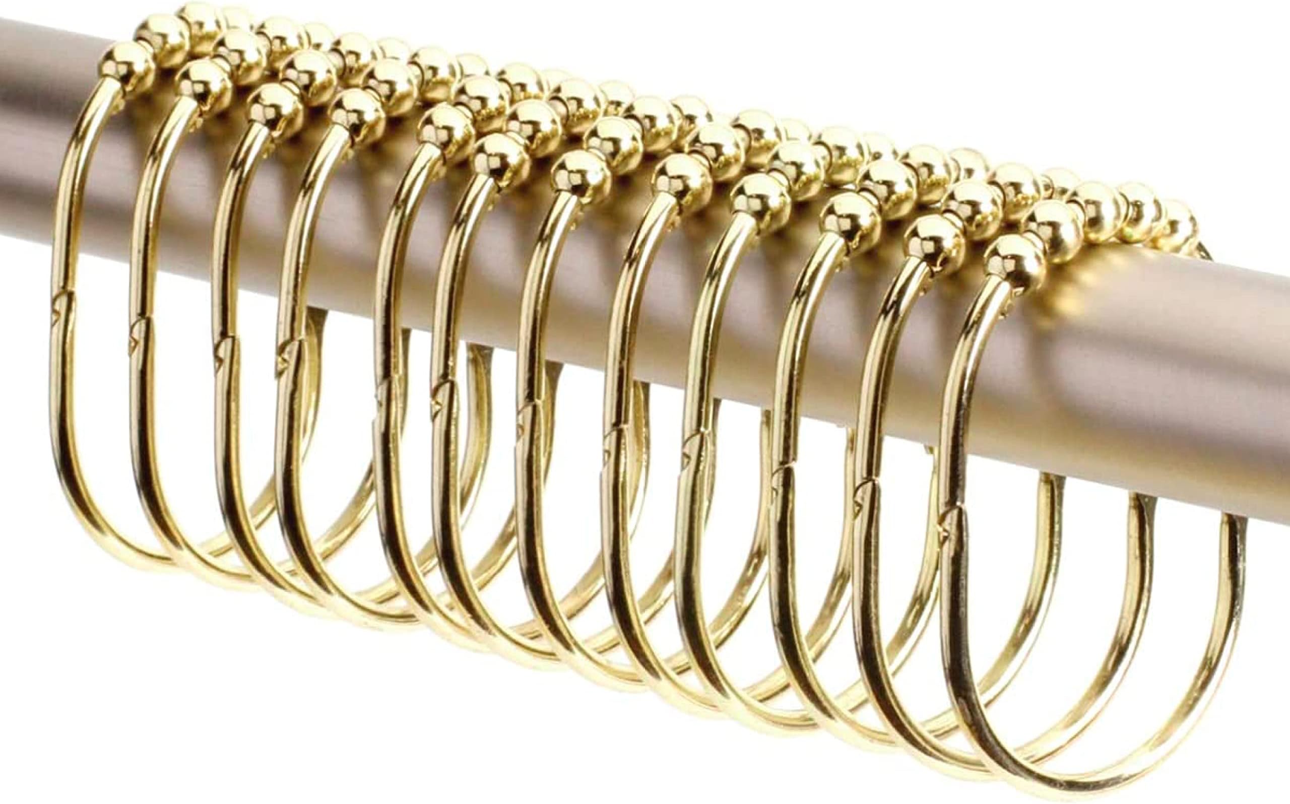 Thgtao Lot De 24 Crochets De Rideau De Douche - En Métal - Avec