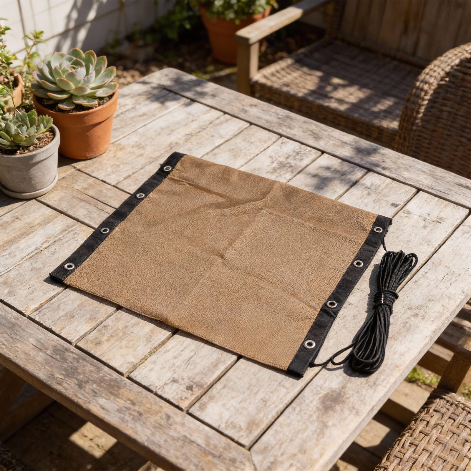 Housse de rechange pour balancelle suspendue - 64 x 197 x 23 cm - Base en tissu résistant aux intempéries pour extérieur, terrasse, jardin avec corde (kaki B)