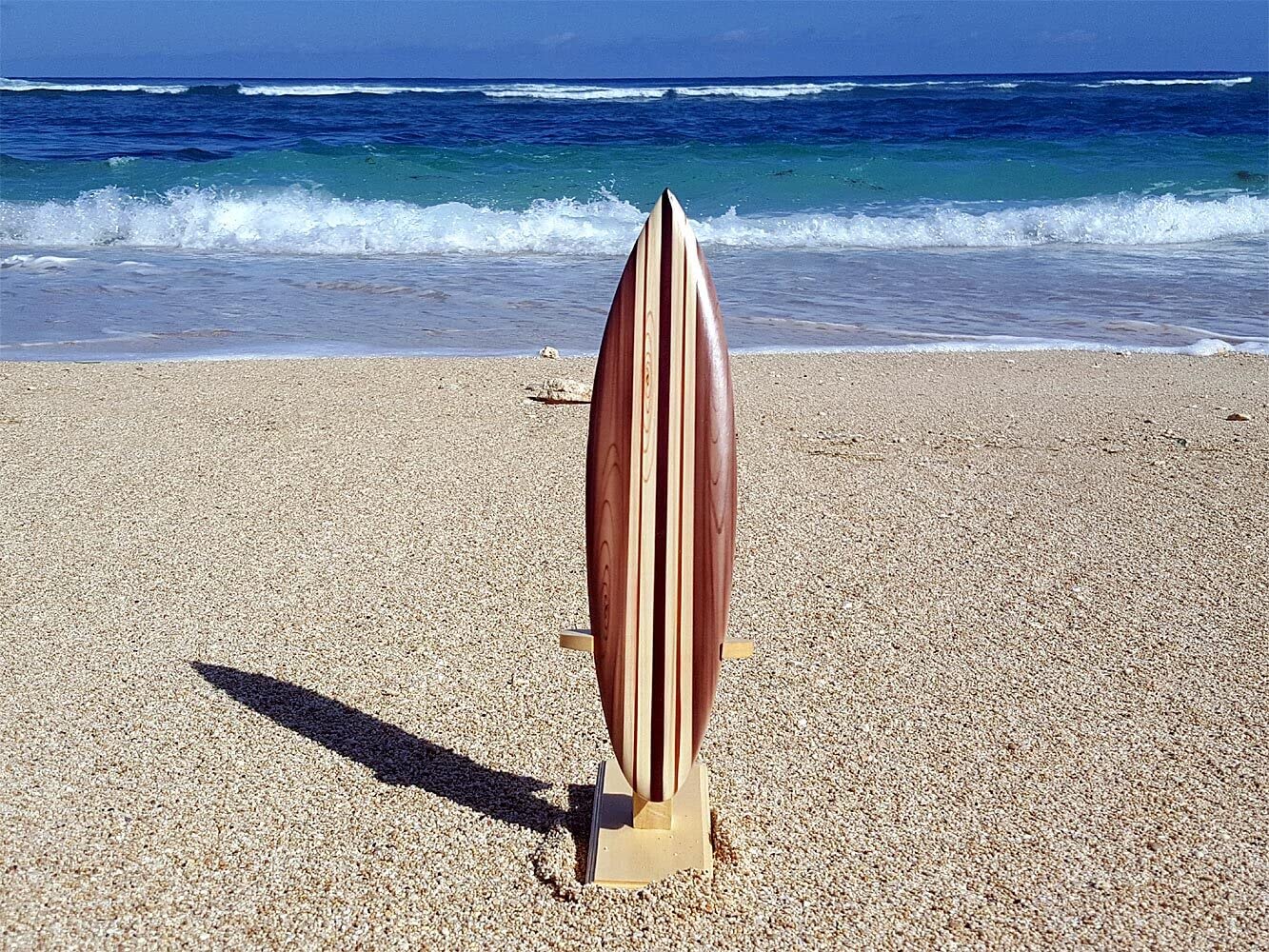 Planche de surf décorative en bois - 30 cm de long - Design aérographe - Surf - Surf - Surf - FBA 1864