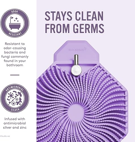 Miniatura 9 de Sud Scrub Gancho de ducha antimicrobiano, ganchos autoadhesivos para pared de ducha, ganchos de pared extraíbles resistentes, ganchos para colgar,