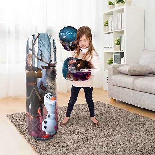 Miniatura 5 de Hedstrom Disney Frozen 2 Bop - Juego de saco de boxeo inflable y guantes (56-85341), 36 pulgadas
