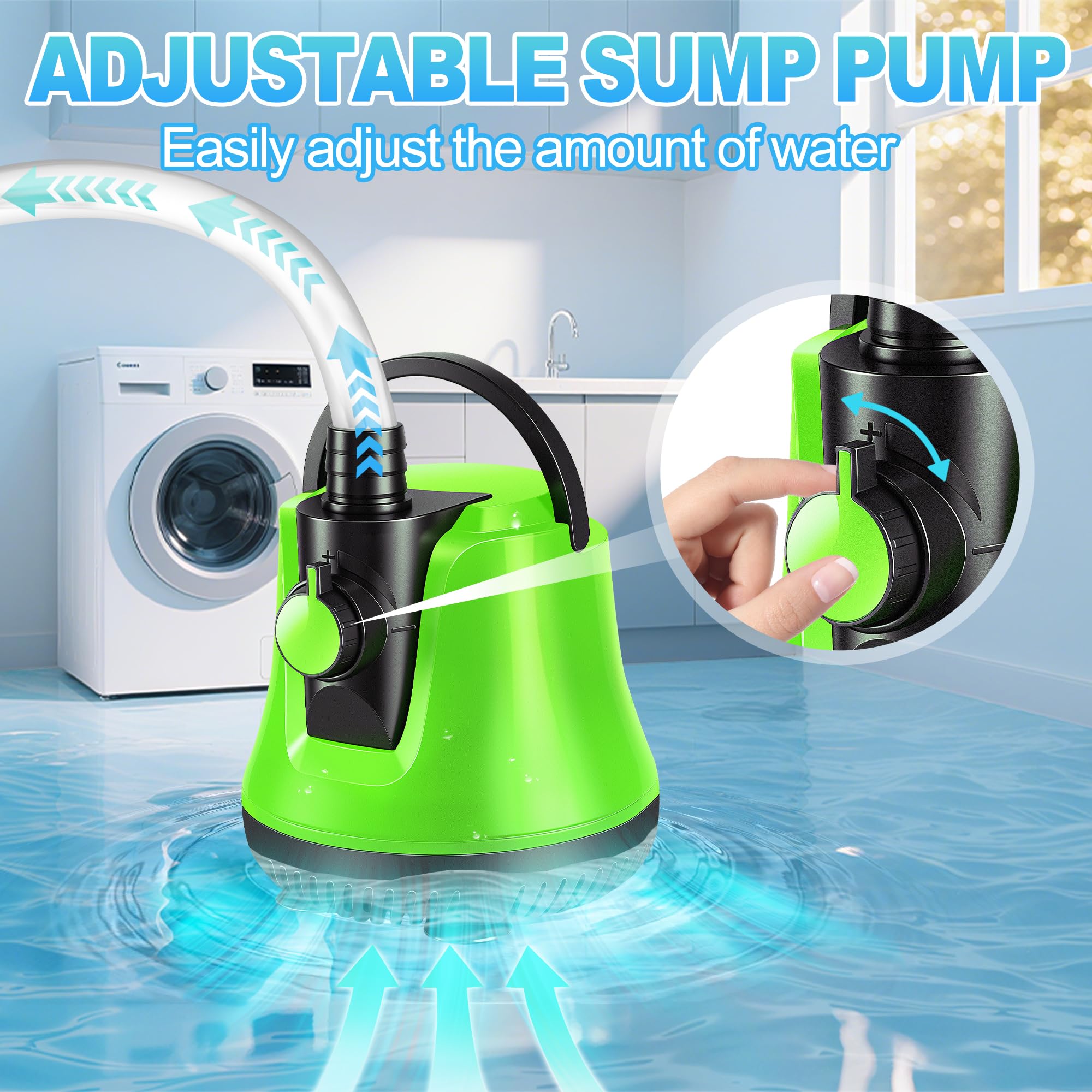 Pompa dell'acqua sommergibile automatica, pompa per copertura piscina ad alto flusso fuori terra, pompe per la rimozione dell'acqua di nuoto, pompa dell'acqua portatile per piscina, stagno