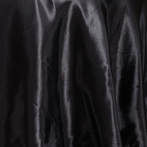 BalsaCircle Mantel redondo de satén negro de 108 pulgadas para bodas, fiestas, catering, cocina, comedor, eventos, cocina y comedor