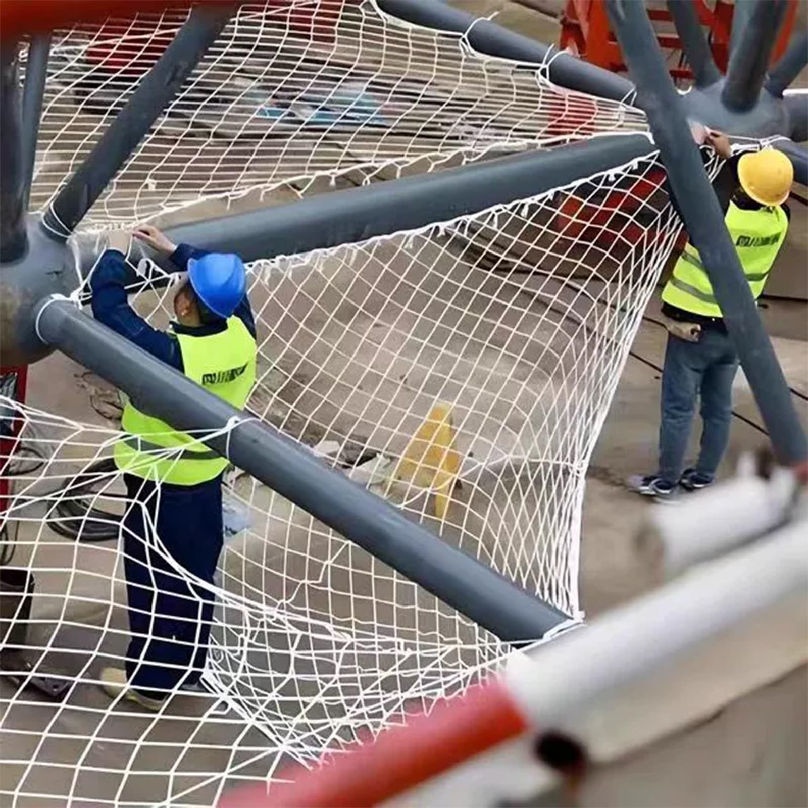 SHAARI Red De Cuerda para Obras De ConstruccióN Gran Capacidad De Carga, Resistente Al Desgaste Adecuada para Andamios, ProteccióN De Estanques PiscíColas(5cm Mesh,3x4m)