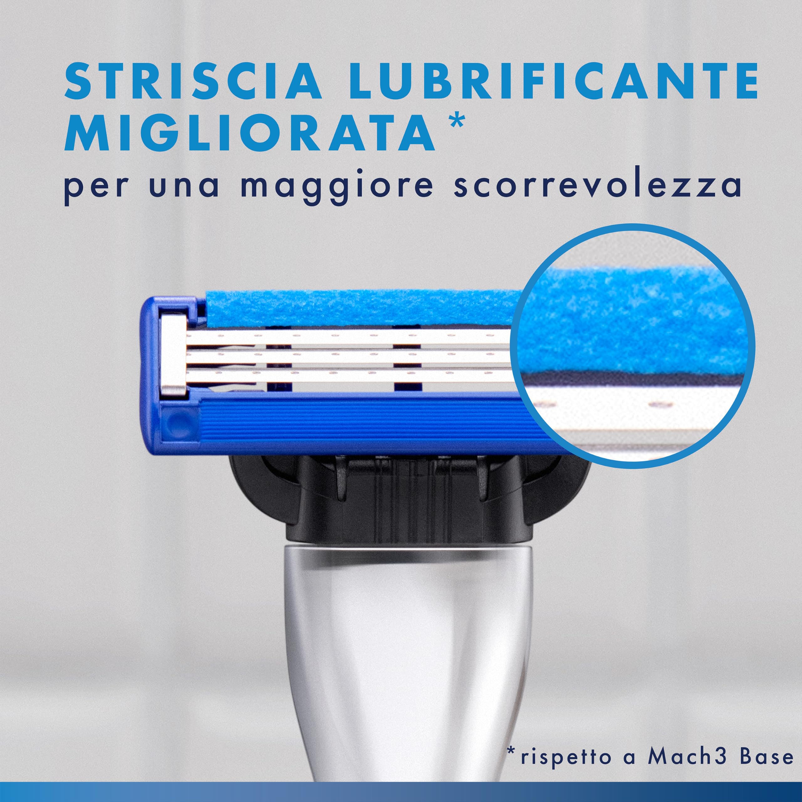 Gillette Maszynka do golenia Mach3 Turbo, 1 uchwyt, 2 wkłady ostrza, z paskiem smarującym do płynnego ślizgania i nową powłoką ostrza zaprojektowaną w celu zmniejszenia nacisku na skórę