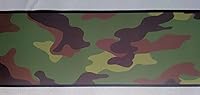 Vista 2 de Camuflaje Camo Papel pintado pared frontera - Verde
