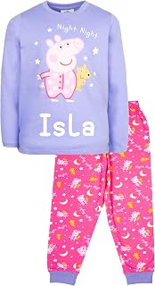 Personalised Kids Pyjamas - Pink & Purple Long Sleeve Pyjamas - 100% Cotton Sleepwear - Official Merchandise