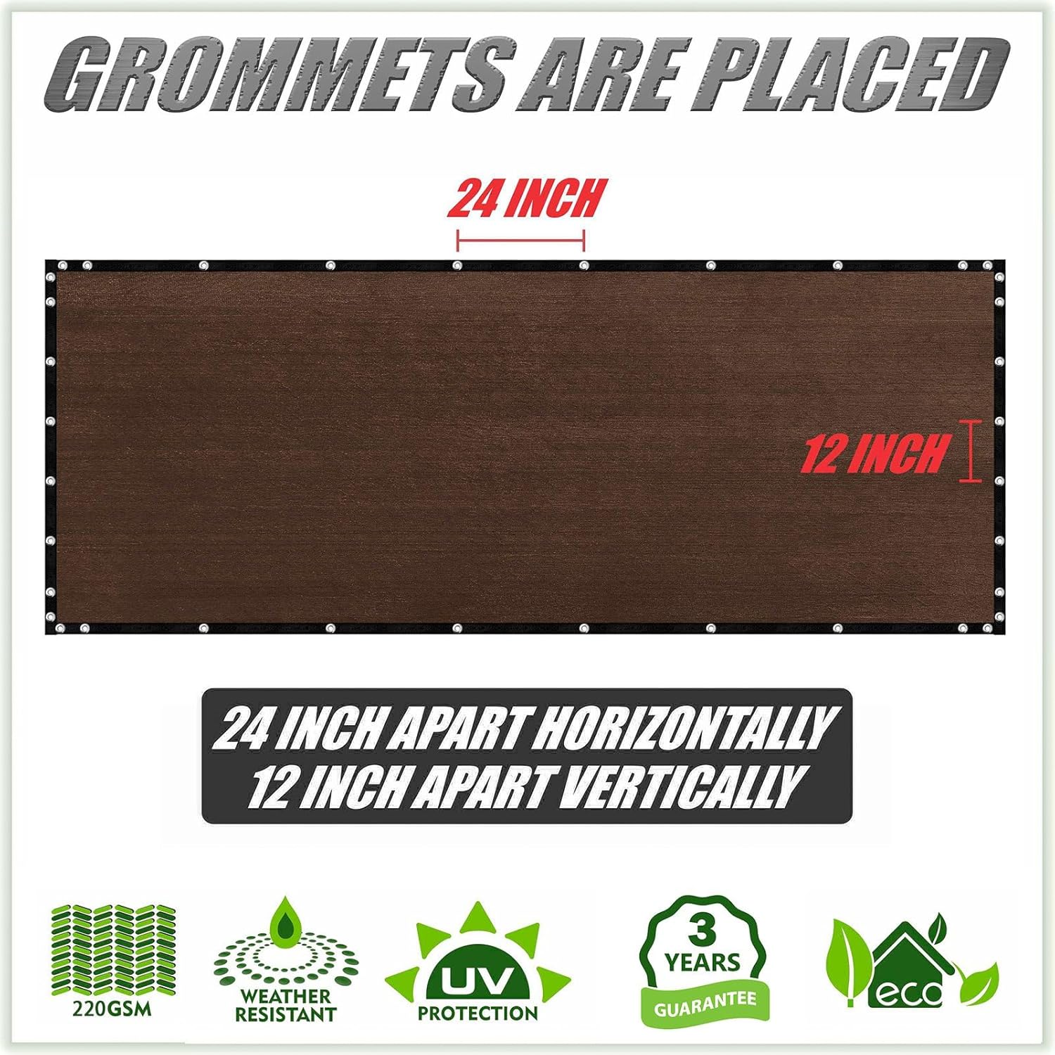 ColourTree Plus Fence Privacy Screen Mesh Cover, Commercial Grade 220 GSM,Heavy Duty Perfect for Outdoor Back Yard