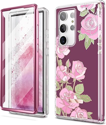 Miniatura 8 de SURITCH Funda para Samsung Galaxy S23 Ultra, protector de pantalla integrado, protección de doble capa, protección completa, a prueba de golpes,