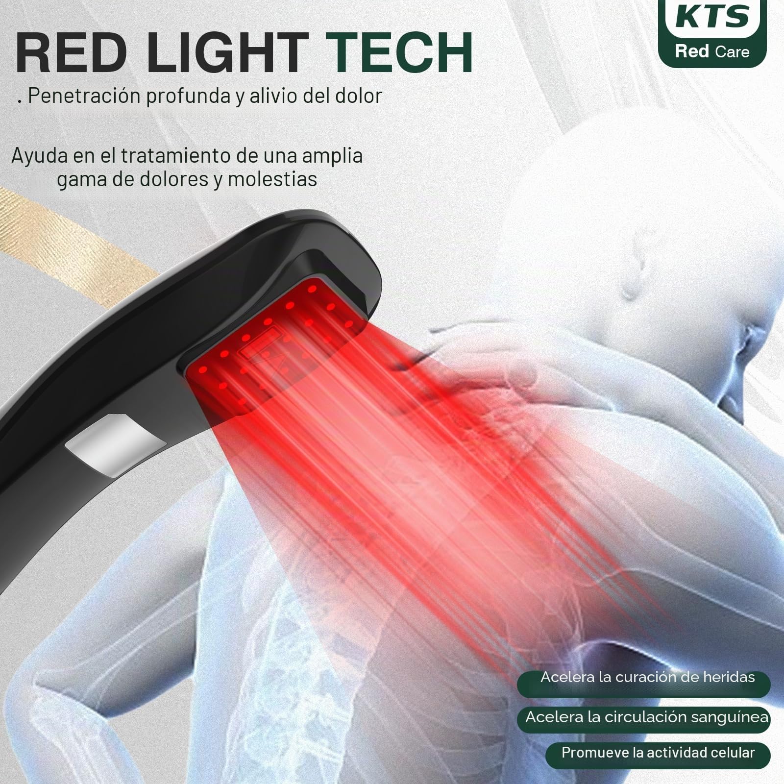 Dispositivo de mano para terapia de luz roja, 18 PCS620nm lámpara infrarroja para todo el cuerpo, articulaciones, hombros, rodillas, tobillos, músculos, recuperación rápida