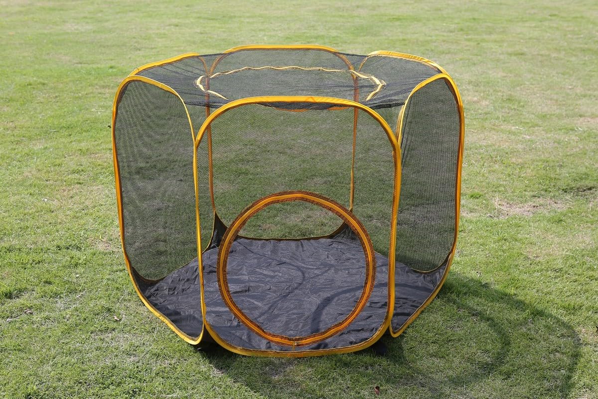 3-in-1 Outdoor-Katzenhaus, Zelt mit Tunneln für Katzen und Außenbereich, tragbarer Haustier-Laufstall für Kaninchen, Frettchen, Welpen und Kleintiere (3-in-1)