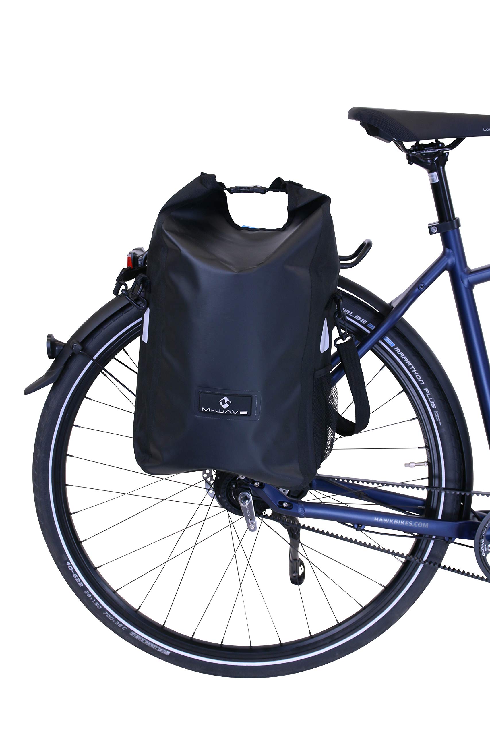 HAWK Trekking Gent Super Deluxe Plus Vélo pour homme avec sac I Vélo de trekking avec transmission par courroie et moyeu à 8 vitesses intégrées I Allrounder