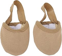 Half Sole Dance Shoe, Breathable Elastic Non-Slip Half Sole Ballet Shoe for Dance, Yoga, Practice for Girls and Women (S-Skin), Leather Colour, Ballet