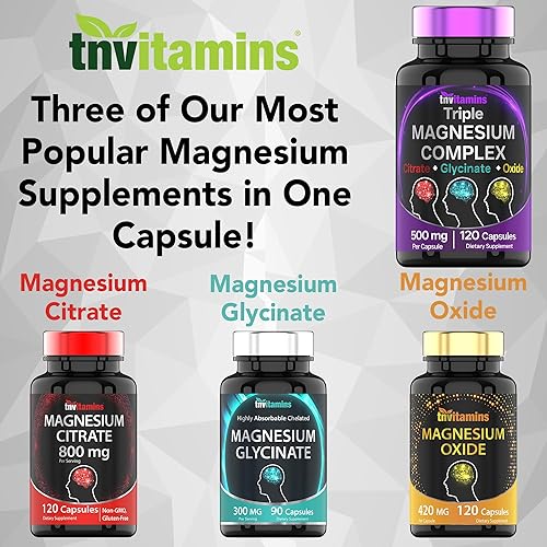 Miniatura 8 de Complejo Triple Magnesio 500mg (120 Cápsulas) y Glicinato de Magnesio 300mg (90 Cápsulas)