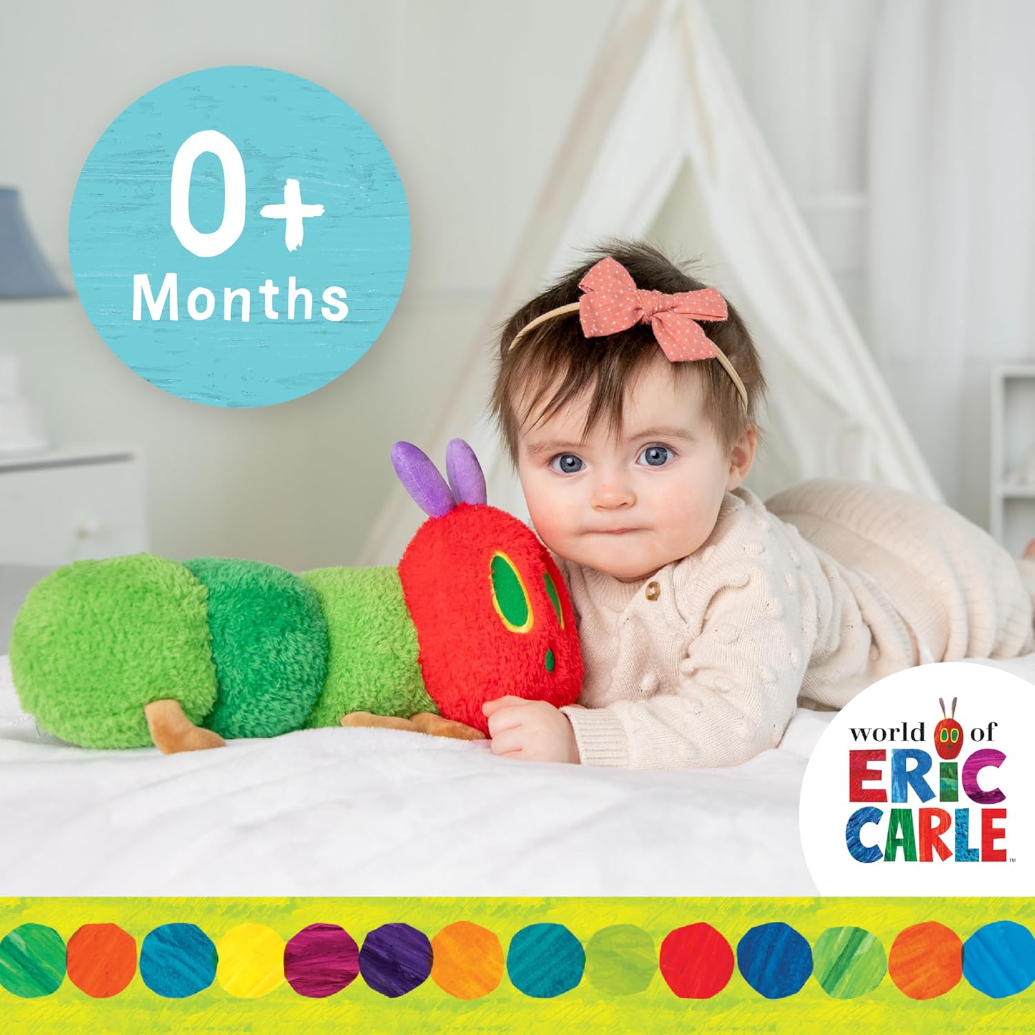 Eric Carle Very Hungry Caterpillar Cuteeze Extra Soft Plush Stuffed Animal Toy for Baby and Toddler Boys and Girls – 12 Inch Size