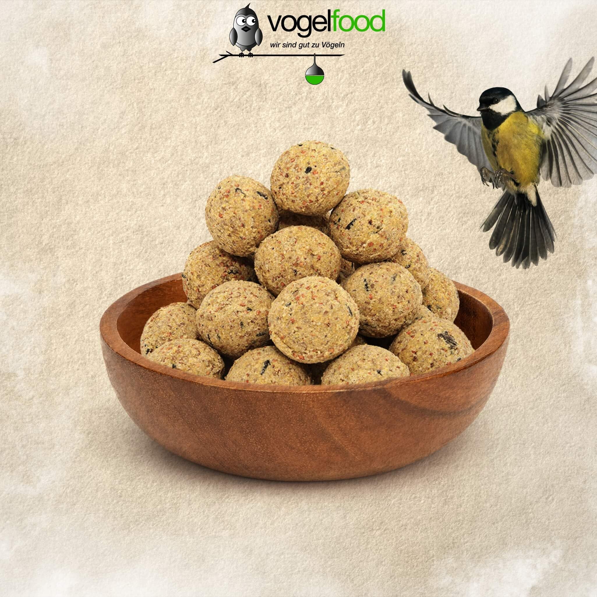 200 Stück ohne Netz Meisenknödel Marke "Vogelfood" Vogelfutter Wildvogelfutter Ganzjahresfutter Fettfutter
