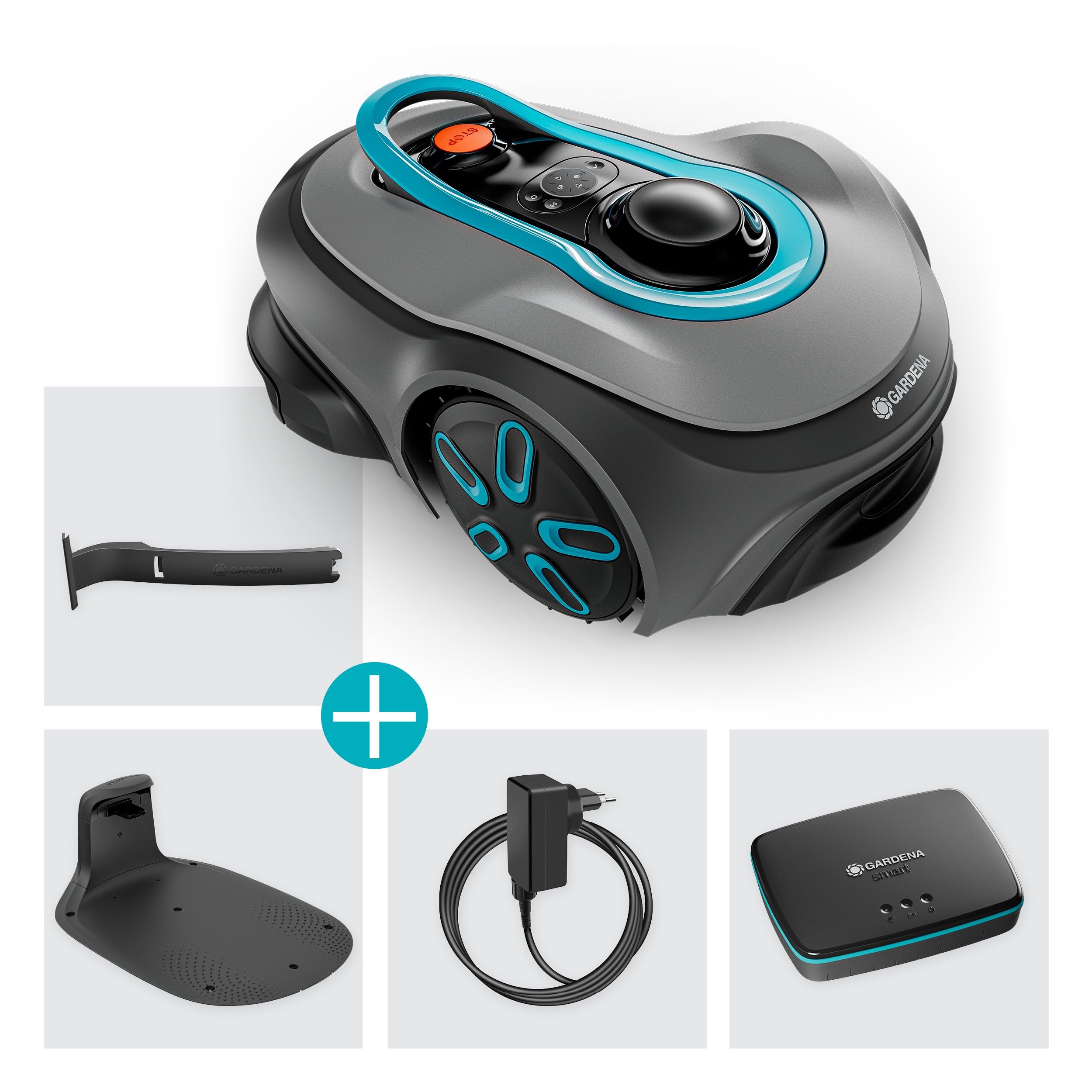 Gardena smart SILENO Free Set 600 m² Mähroboter, kabellos, für Rasenflächen bis 600 m², LONA Intelligence, ohne Begrenzungskabel, leiser Betrieb, intelligenter Mäher mit App Steuerung (19921-20)