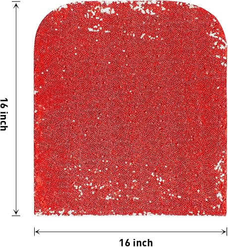 Miniatura 10 de SquarePie Fundas para respaldo de silla, 10 fundas para sillas de lentejuelas doradas con purpurina, fundas decorativas para sillas brillantes para