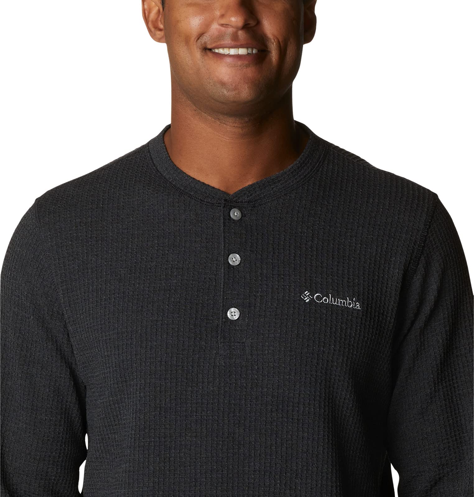 Homens Camiseta Camisa Waffle Henley Camisa Henley T-shirt Camisa De Manga Longa Bloco De Cor