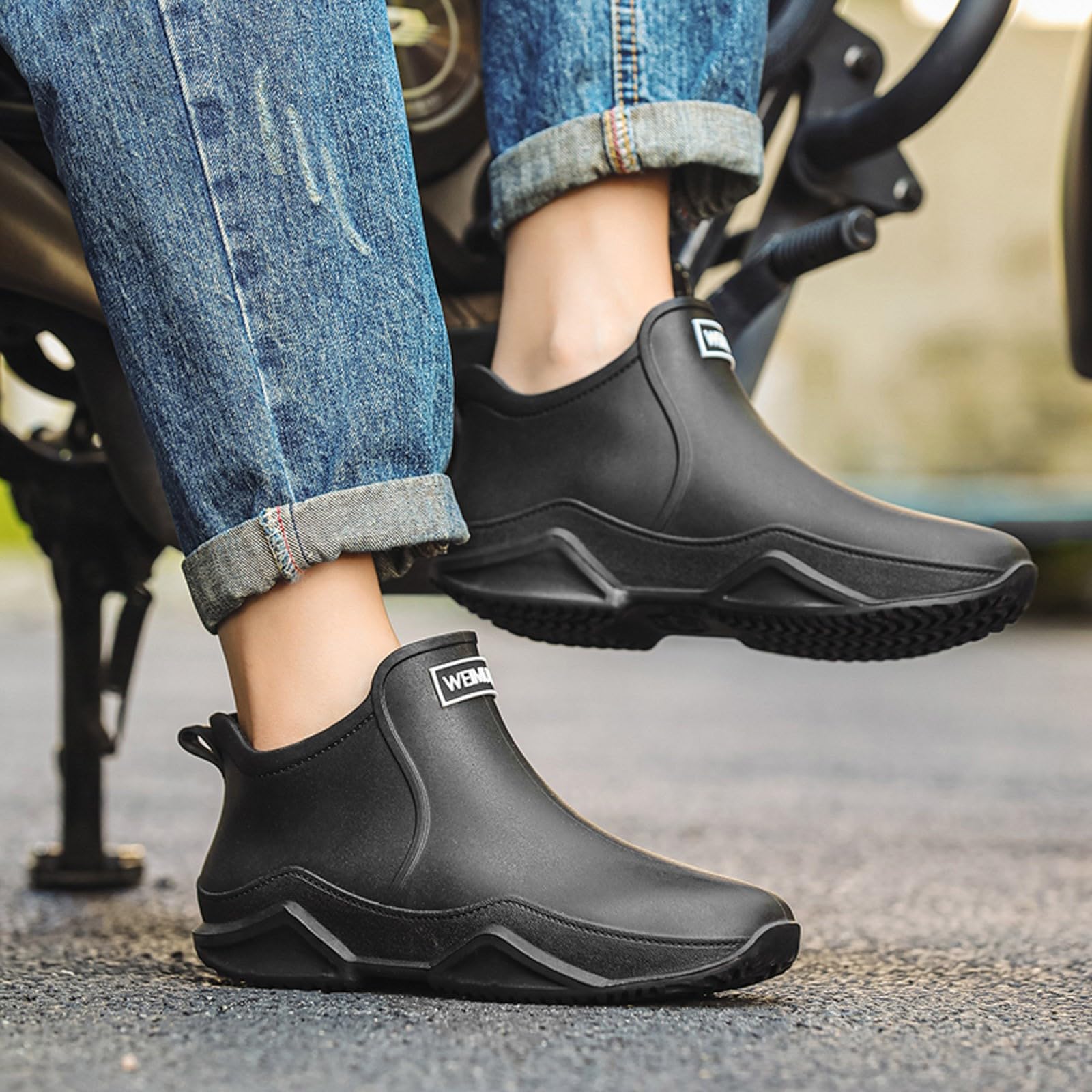 Cómodas botas de goma para mujer, botas de agua cortas, botas de lluvia zapatos de goma cómodas, botines de goma resistentes a la abrasión, botines de goma impermeables para primavera, botas de lluvia