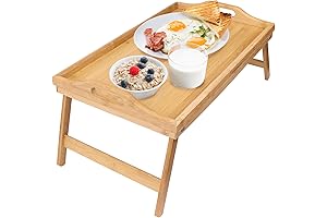 Greenco Large Bed Tray Table with Foldable Legs