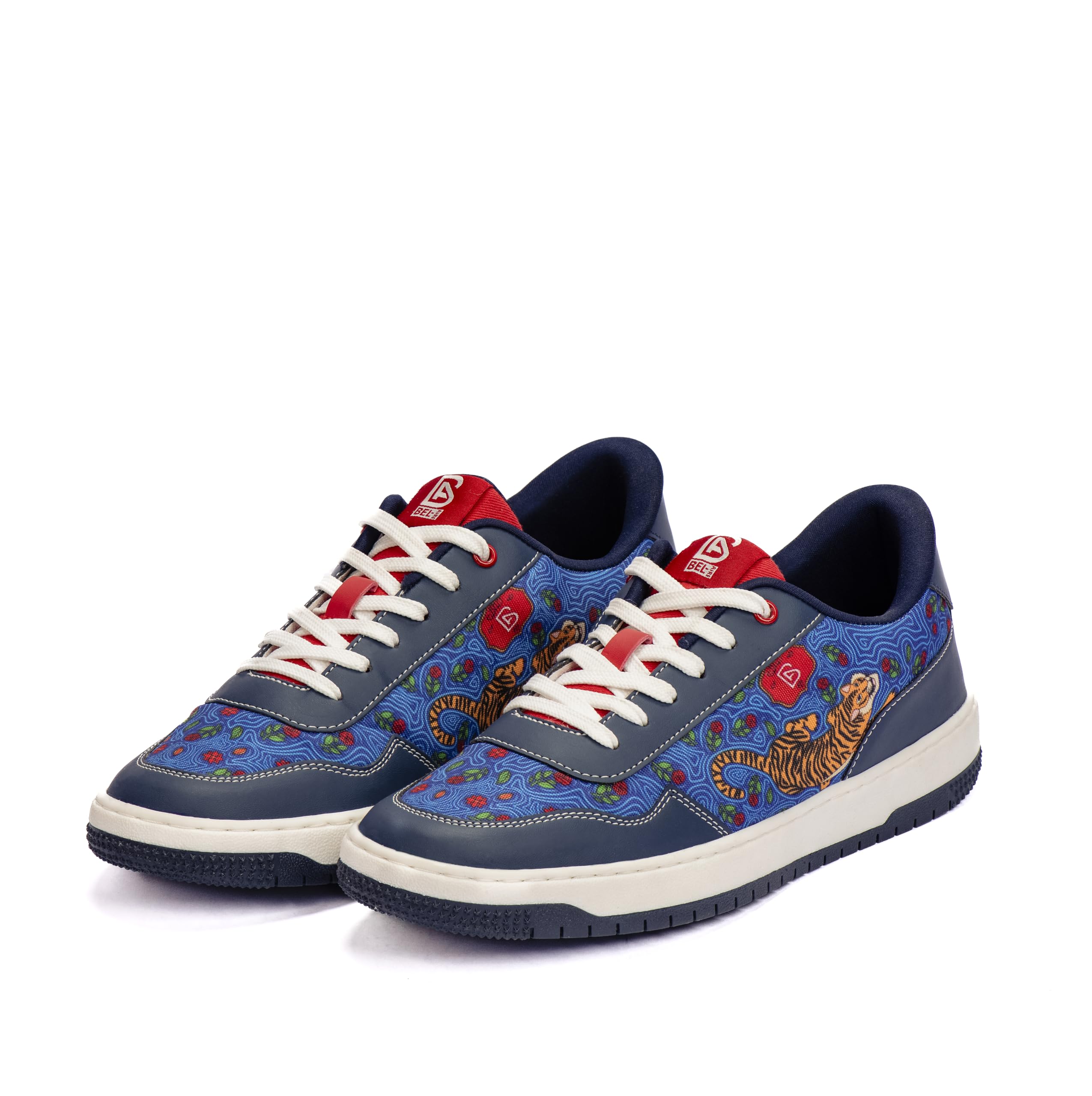 BEL-AIREBig Cat Graphic Print Sneaker Shoes Unisex|| Stylish and Comfortable || Lightweight| Premium Vegan Leather || Sports Running,Walking,Gym,Training Sneaker Shoes (Multicolour)