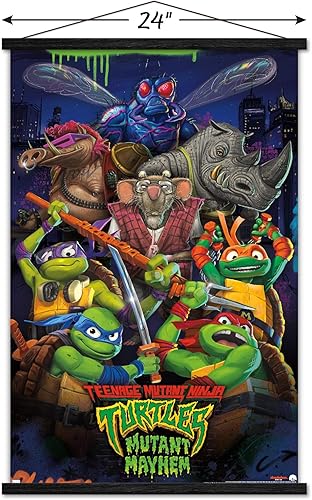 Miniatura 10 de Trends International Teenage Mutant Ninja Turtles Mutant Mayhem - Póster de pared grupal, 22.37 x 34.00 pulgadas, paquete de impresión premium y